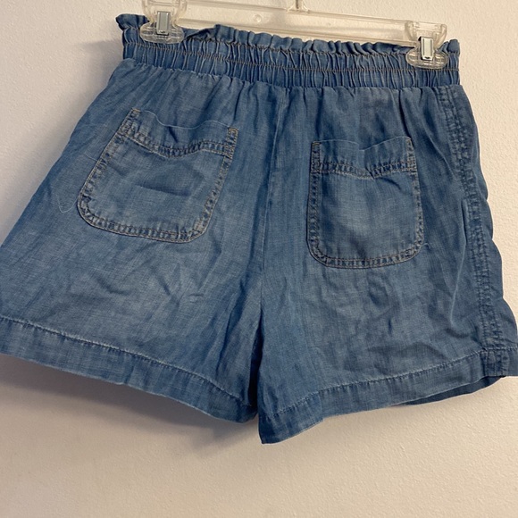 Blu Dahlia Ruffle Waist Shorts Casual Boho Lyocell Cotton Tie-Front Womens XS - Picture 8 of 10